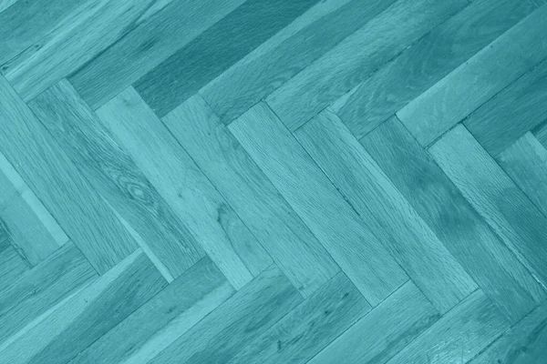 Turquoise Wooden Parquet Texture — Zdjęcie stockowe