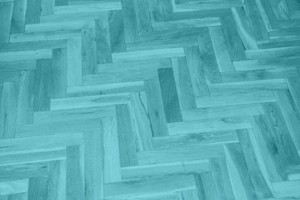 Turquoise Wooden Parquet Texture — Zdjęcie stockowe