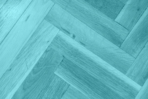 Turquoise Wooden Parquet Texture — Zdjęcie stockowe