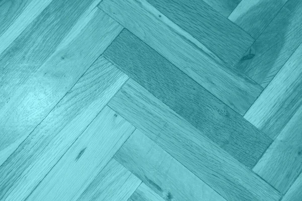 Turquoise Wooden Parquet Texture — 图库照片