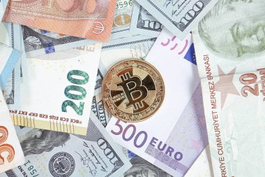 Multi Euro Nakit ve Bozuk Para, farklı türde yeni nesil banknotlar, bitcoin, Türk lirası