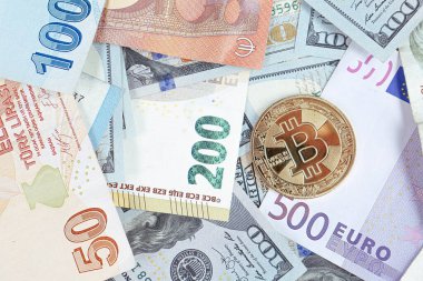 Multi Euro Nakit ve Bozuk Para, farklı türde yeni nesil banknotlar, bitcoin, Türk lirası