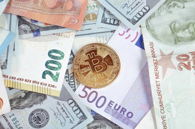 Multi Euro Nakit ve Bozuk Para, farklı türde yeni nesil banknotlar, bitcoin, Türk lirası