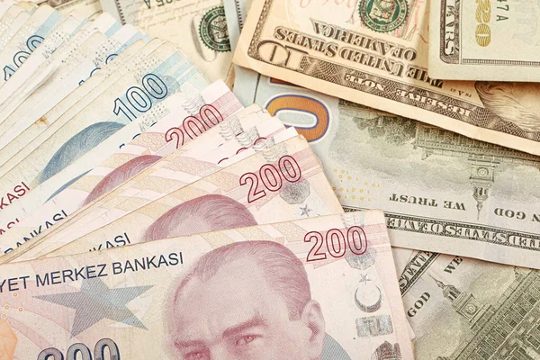 Multi Euro Dolar Contant Geld Munt Verschillende Soorten Nieuwe Generatie — Stockfoto