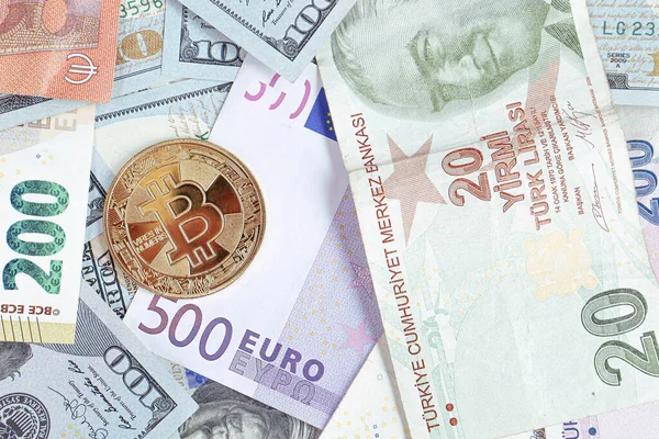Multi Euro Dolar Hotovost Mince Různé Typy Bankovek Nové Generace — Stock fotografie