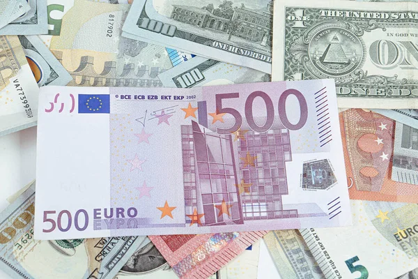 Multi Euro Dolar Contant Geld Munt Verschillende Soorten Nieuwe Generatie — Stockfoto