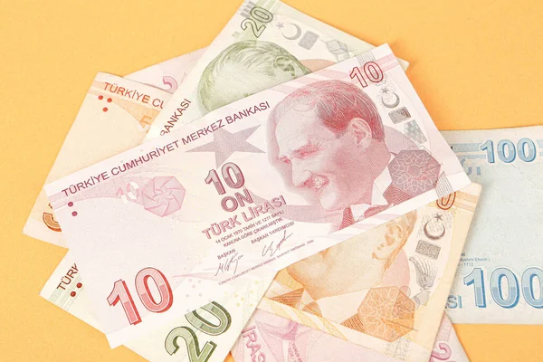 Türk Para Birimi Türk Lireti Banknotları — Stok fotoğraf