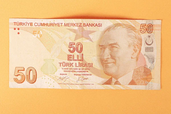 Turkish Currency Turkish Lira Banknotes — Stock Photo, Image