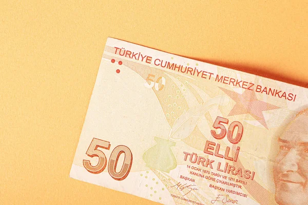 Turkse Valuta Turkse Lire Bankbiljetten — Stockfoto