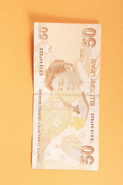 Waluta Turecka Banknoty Tureckie — Zdjęcie stockowe