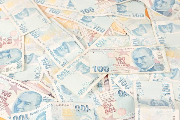 Turkish Currency Turkish Lira Banknotes — Stock Photo, Image