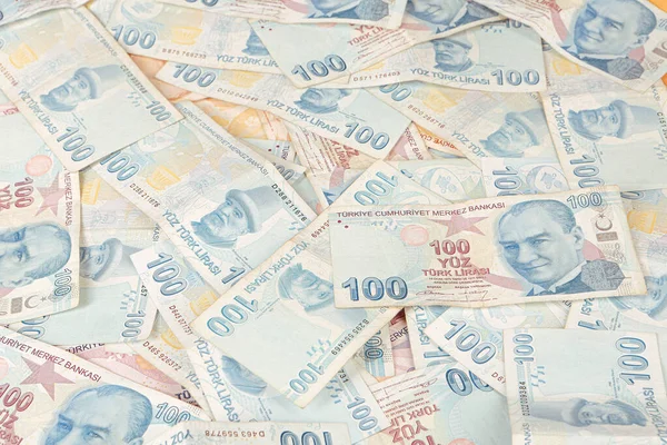 Türk Para Birimi Türk Lireti Banknotları — Stok fotoğraf