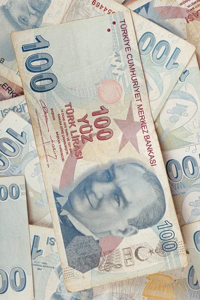 Turkisk Valuta Turkiska Lira Sedlar — Stockfoto