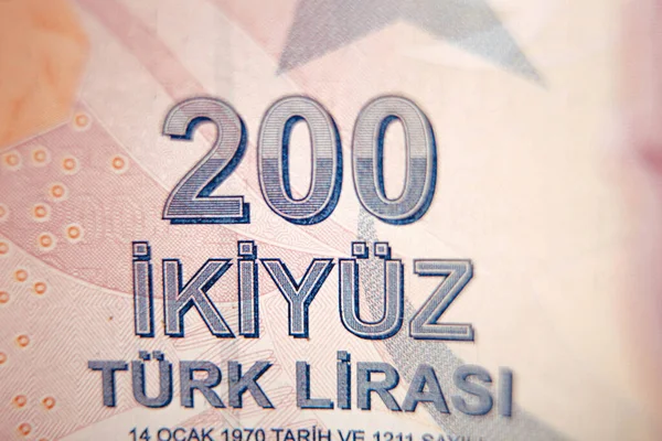 Turkse Valuta Turkse Lire Bankbiljetten — Stockfoto