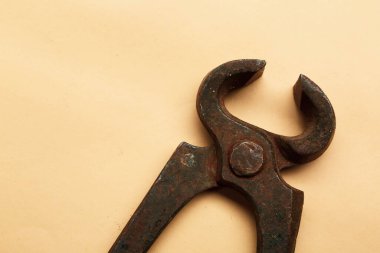 Bir çift paslı meme ucu.