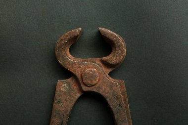 Bir çift paslı meme ucu.