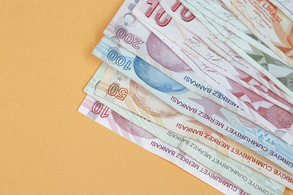 Türk Para Birimi Türk Lireti Banknotları — Stok fotoğraf