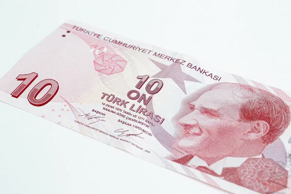 Waluta Turecka Banknoty Tureckie — Zdjęcie stockowe