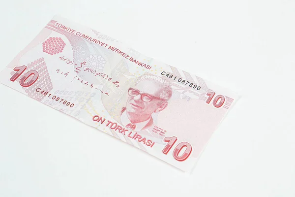 Turkse Valuta Turkse Lire Bankbiljetten — Stockfoto