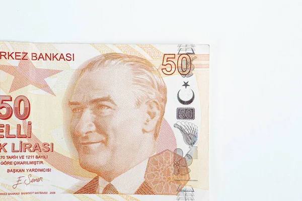 Waluta Turecka Banknoty Tureckie — Zdjęcie stockowe