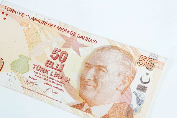 Turkish Currency Turkish Lira Banknotes — Stock Photo, Image