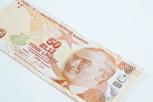 Turkisk Valuta Turkiska Lira Sedlar — Stockfoto