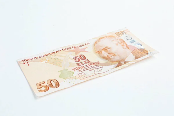 Waluta Turecka Banknoty Tureckie — Zdjęcie stockowe