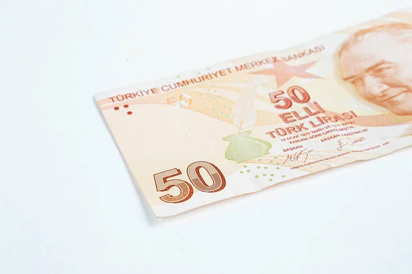 Turkish Currency Turkish Lira Banknotes — Stock Photo, Image