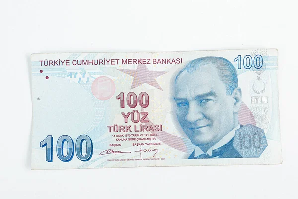 Turkisk Valuta Turkiska Lira Sedlar — Stockfoto