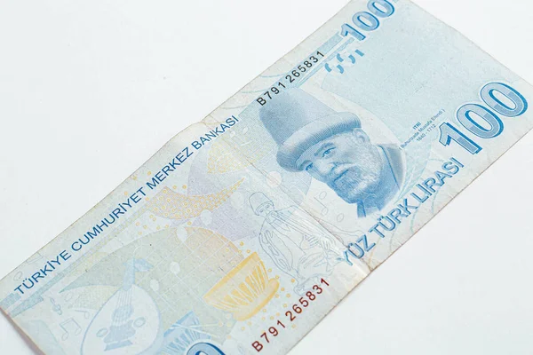 Turkisk Valuta Turkiska Lira Sedlar — Stockfoto