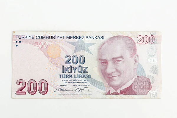 Turkisk Valuta Turkiska Lira Sedlar — Stockfoto