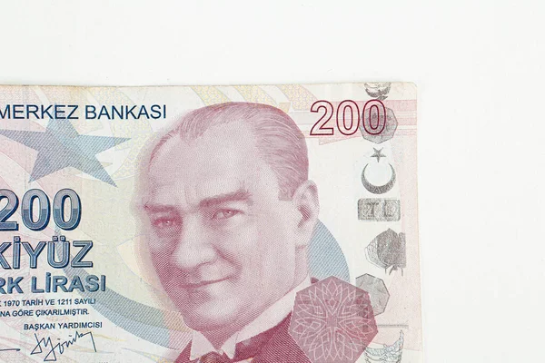 Turkse Valuta Turkse Lire Bankbiljetten — Stockfoto