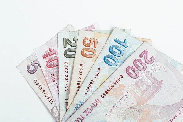 Türkische Währung Türkische Lira Banknoten — Stockfoto