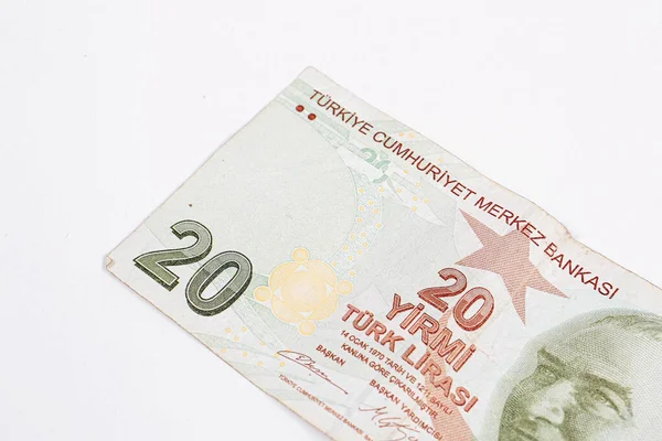 Billetes Lira Turca Bitcoin —  Fotos de Stock