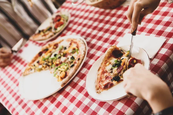 stock image Delicious Mixture pizza Italian food