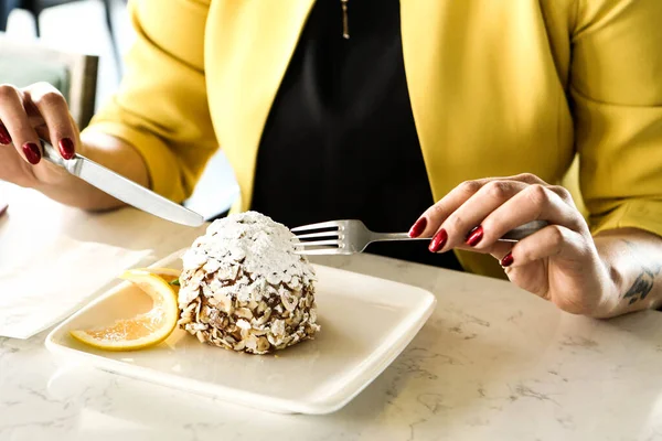 Board Delicious Cake Table — Stock Photo, Image