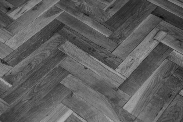 Black White Wooden Parquet Texture — Stockfoto