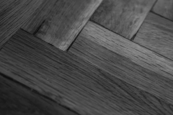 Black White Wooden Parquet Texture — 图库照片