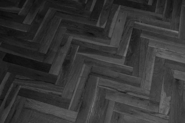 Black White Wooden Parquet Texture — Stockfoto