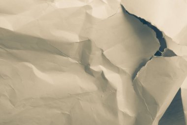 Beyaz buruşmuş kağıt arkaplan grunge doku arkaplanı