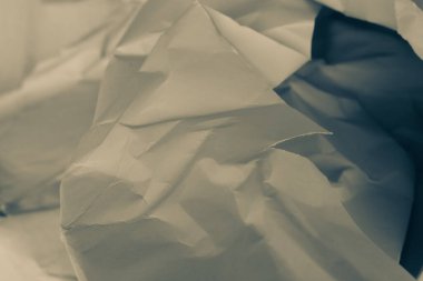 Beyaz buruşmuş kağıt arkaplan grunge doku arkaplanı