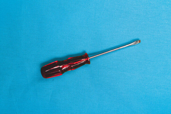 Screwdriver with a plastic handle