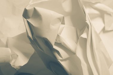 Beyaz buruşmuş kağıt arkaplan grunge doku arkaplanı