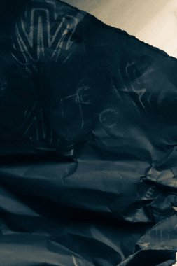 siyah buruşmuş kağıt arkaplan grunge doku arkaplanı