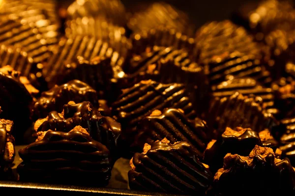 Μια Ομάδα Από Διάφορα Μπισκότα Σοκολάτα Βρώμη Σταφίδα Λευκή Σοκολάτα — Φωτογραφία Αρχείου