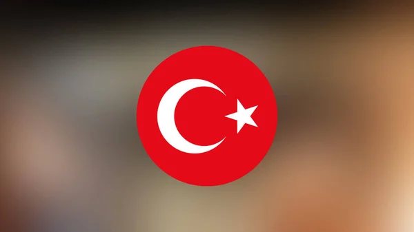 Turkey Flag Blurred Background — Stock Photo, Image