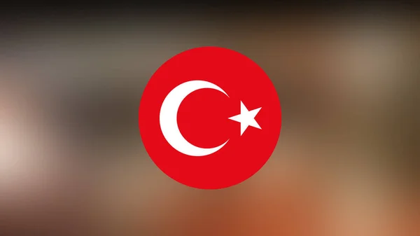 Turkey Flag Blurred Background — 图库照片