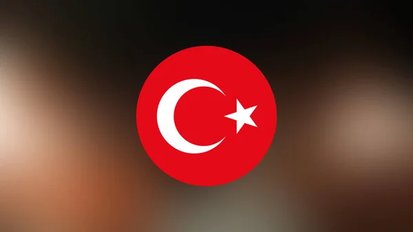 Turkey Flag Blurred Background — Stock Photo, Image