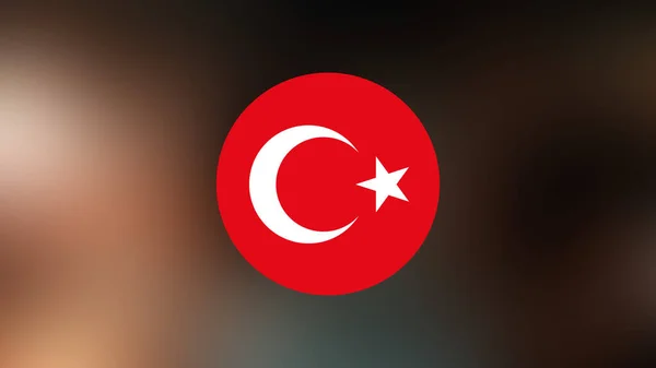 Turkey Flag Blurred Background — Stock Photo, Image