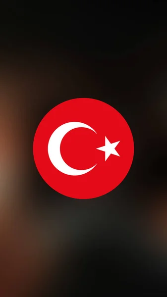 Turkey Flag Blurred Background — Stock Photo, Image